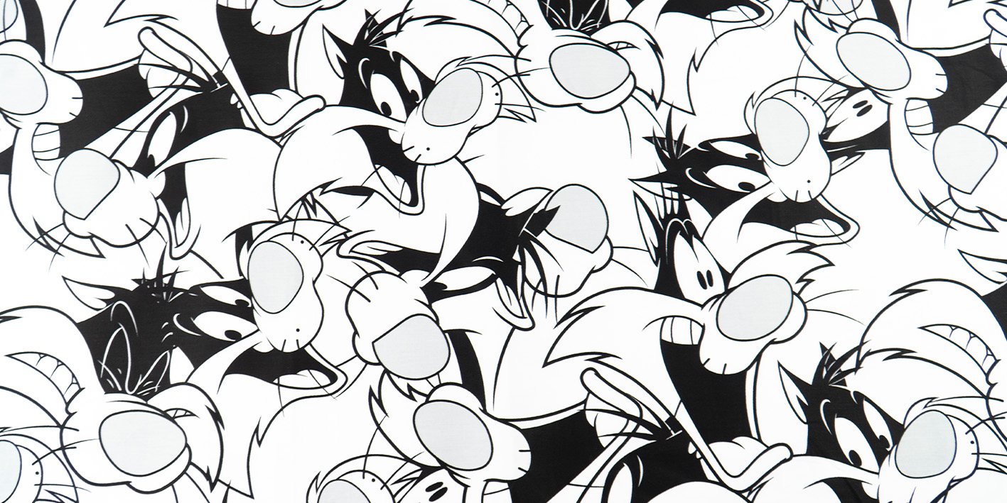 Pościel 140x200 kot sylwester looney tunes 